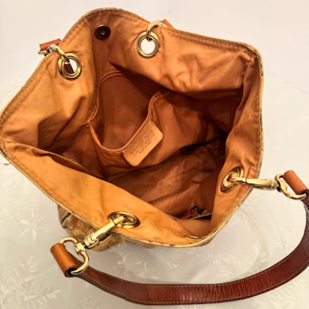 Floral leather hobo bag – Maurizo Taituti - Picture 9 of 11